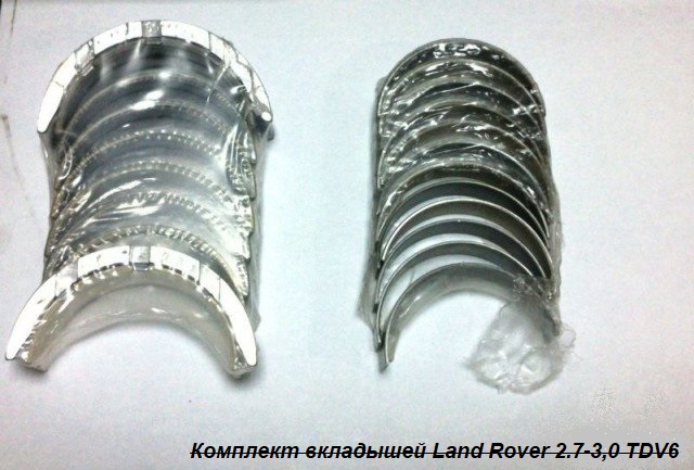 Комплект коренных/шатунных вкладышей  Land Rover 2.7/3.0